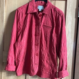 CJ Banks Red Textured Blazer